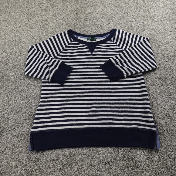 Ralph Lauren Sweater Womens L Blue White Stripe Knit Pullover Sweatshirt Preppy - Picture 2 of 11